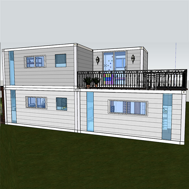 New Design Steel Prefab Prefabricated House Building Contain Hotel Flat Pack Storage Flat Pack House 