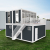 Modern Luxury Light Steel Two-Story Container Prefab House With Open-Air Balcony Cabins Suitable For Home Living And Office