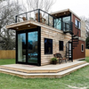 40ft Luxury Tiny Wooden Prefab House Contain Living Two Storey Container Prefabricated Home Buildings Cabins Apartment