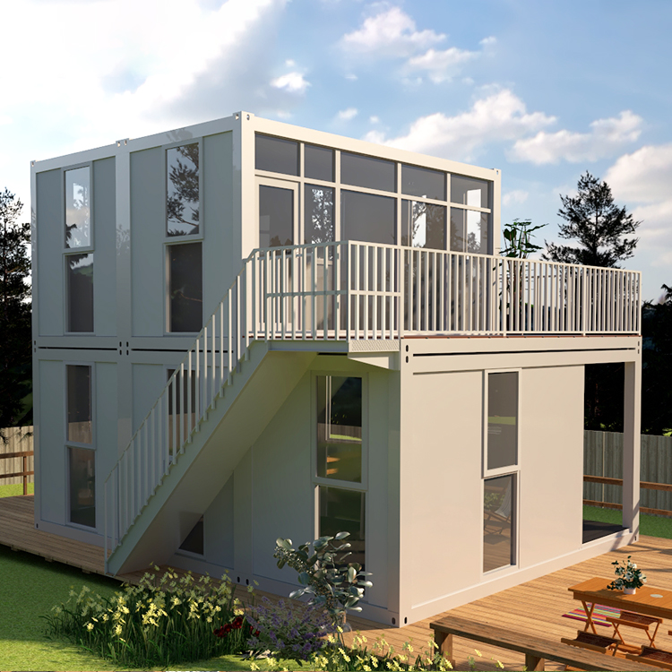Light Steel Flat Pack summer prefab eco glass house uk for usa Beautiful prefabricated Container Homes European Style House China